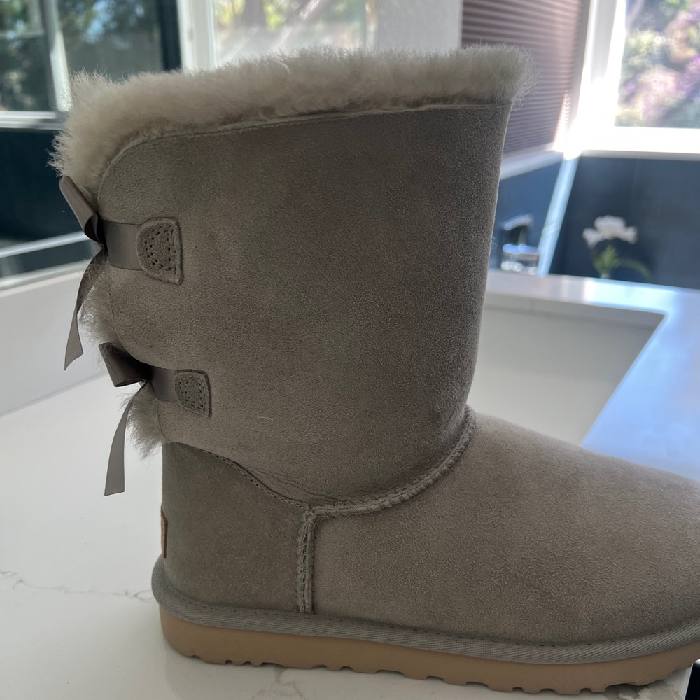 UGG Tan Bailey Bow Boots